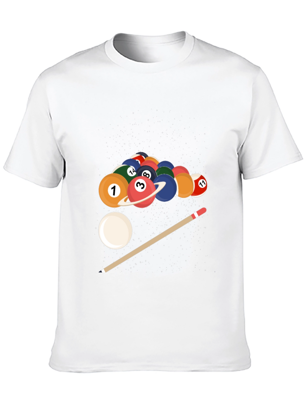 Cosmic Pool Ball Graphic Tee - Black