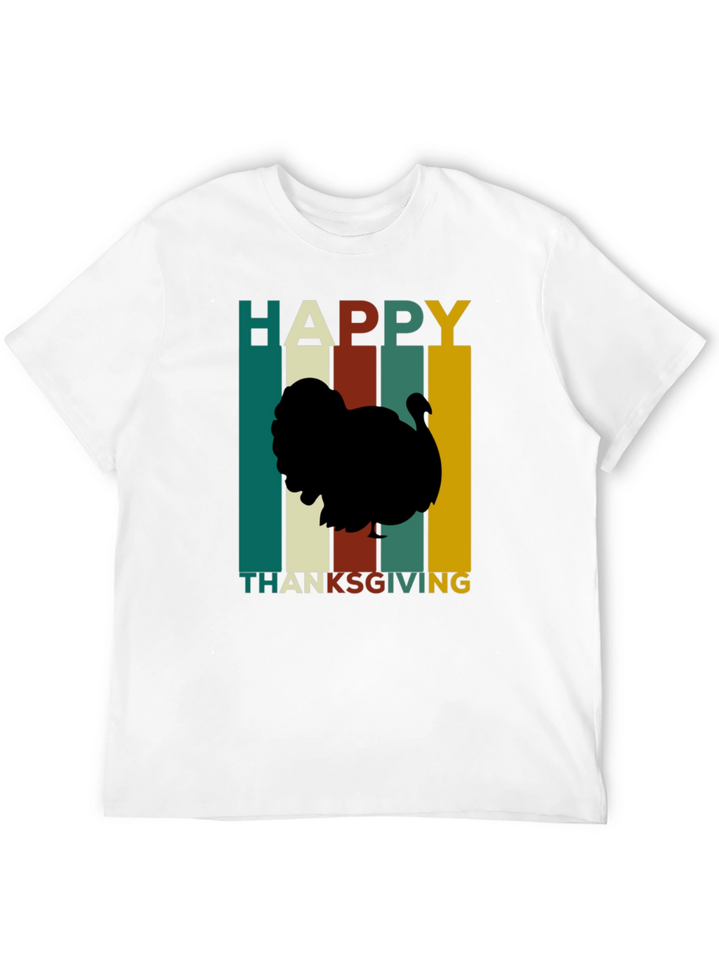 Happy Thanksgiving Turkey Silhouette T-Shirt