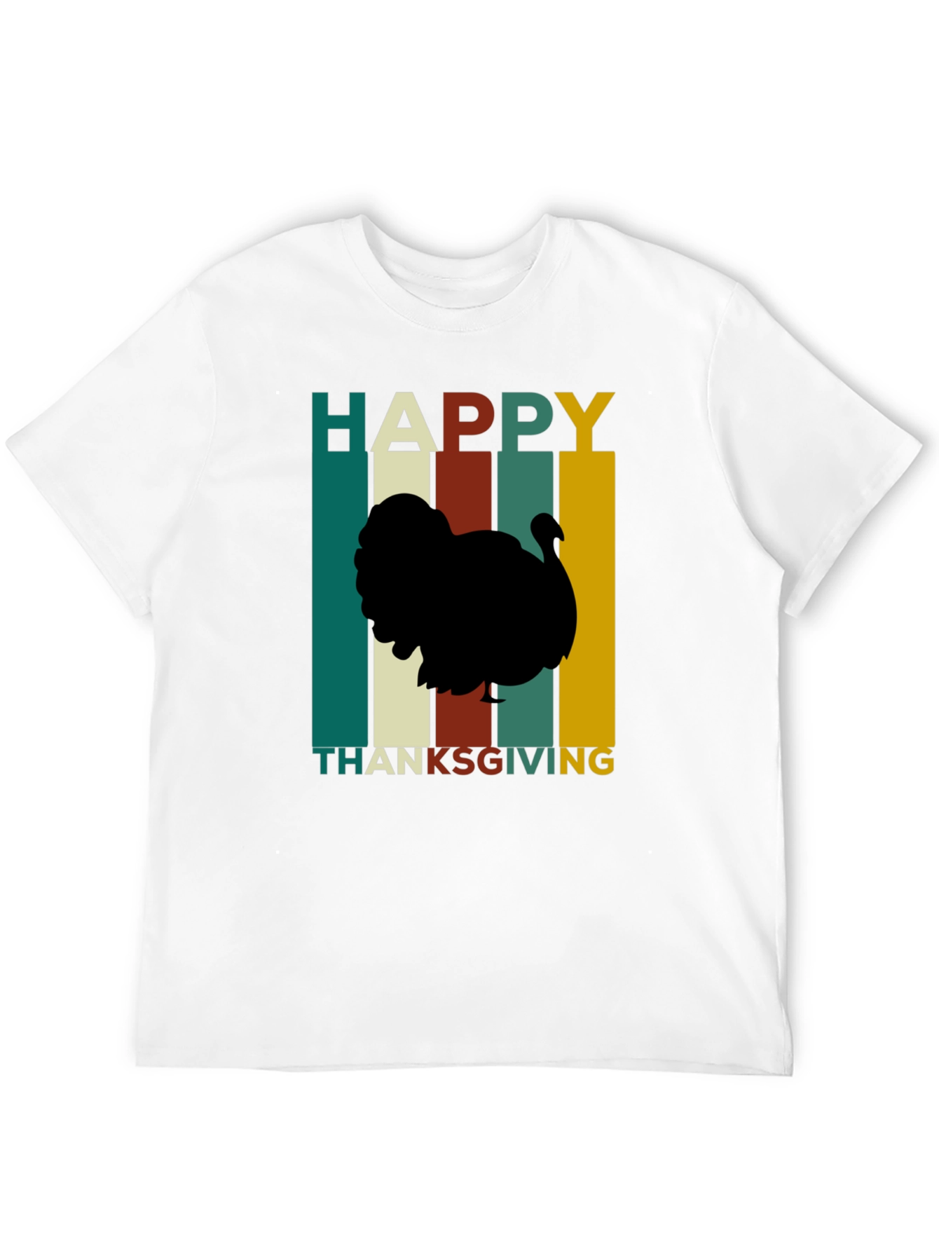 Happy Thanksgiving Turkey Silhouette T-Shirt