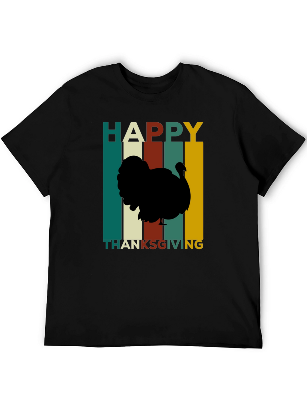 Happy Thanksgiving Turkey Silhouette T-Shirt