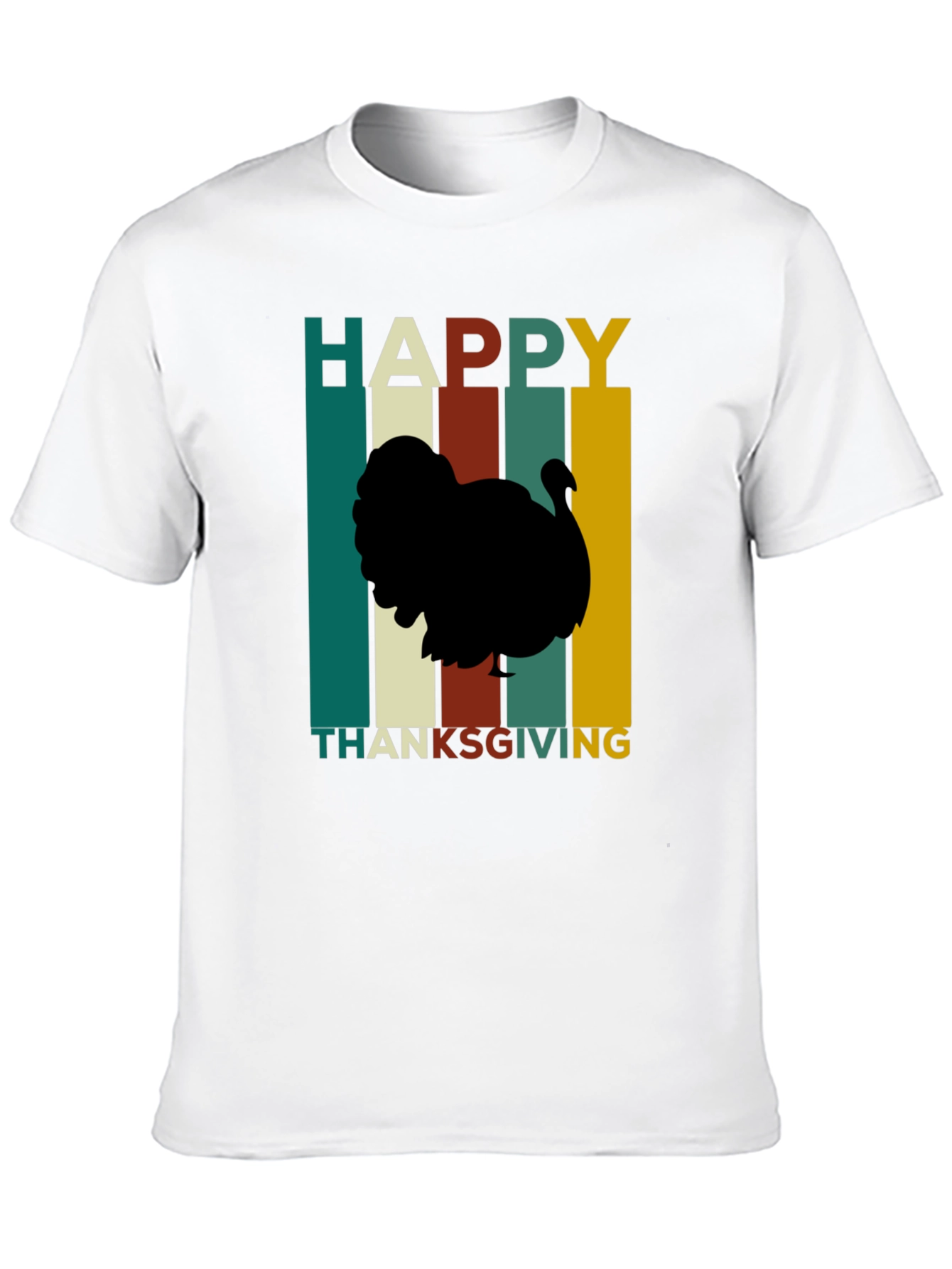 Happy Thanksgiving Turkey Silhouette T-Shirt