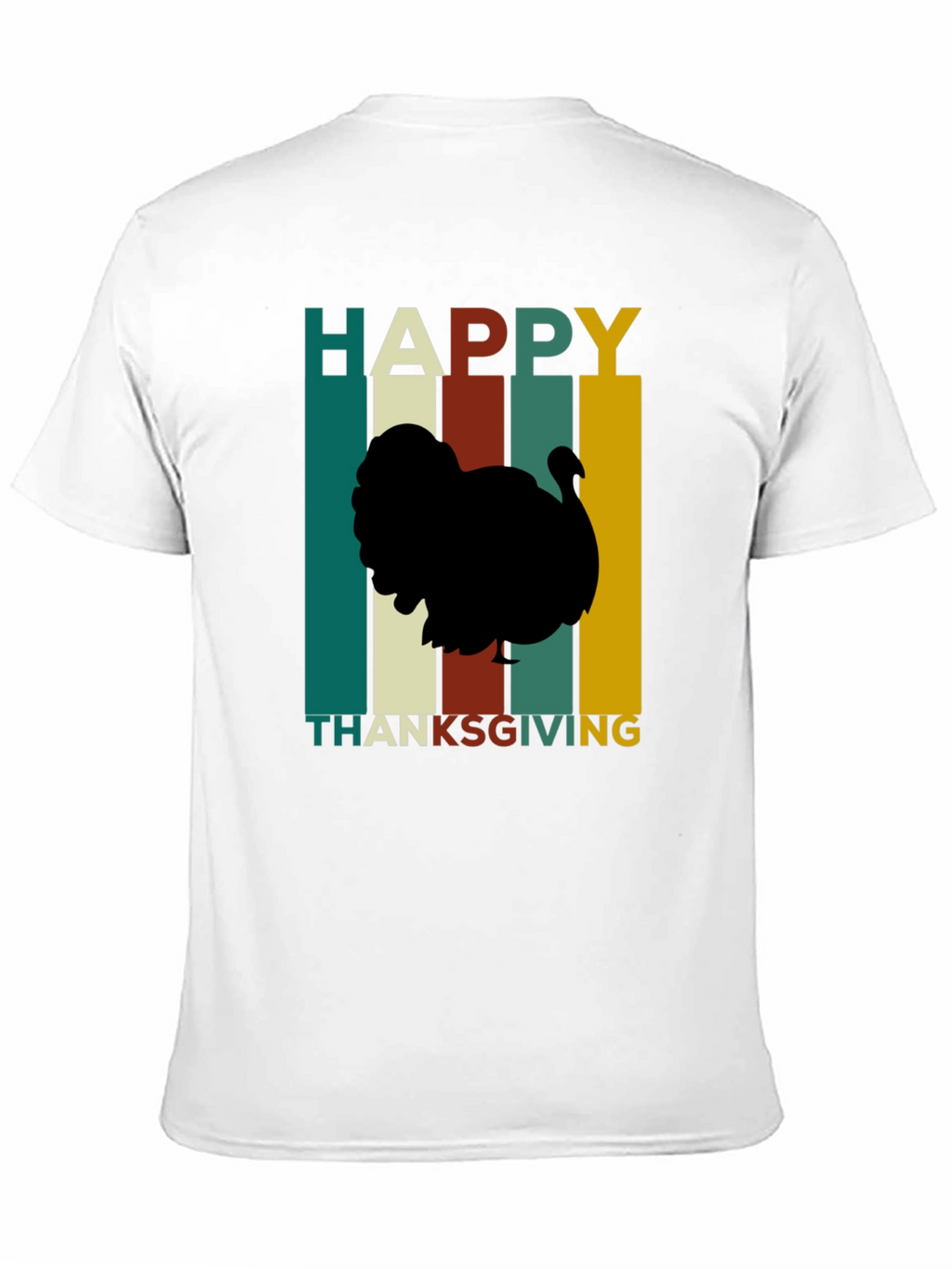 Happy Thanksgiving Turkey Silhouette T-Shirt