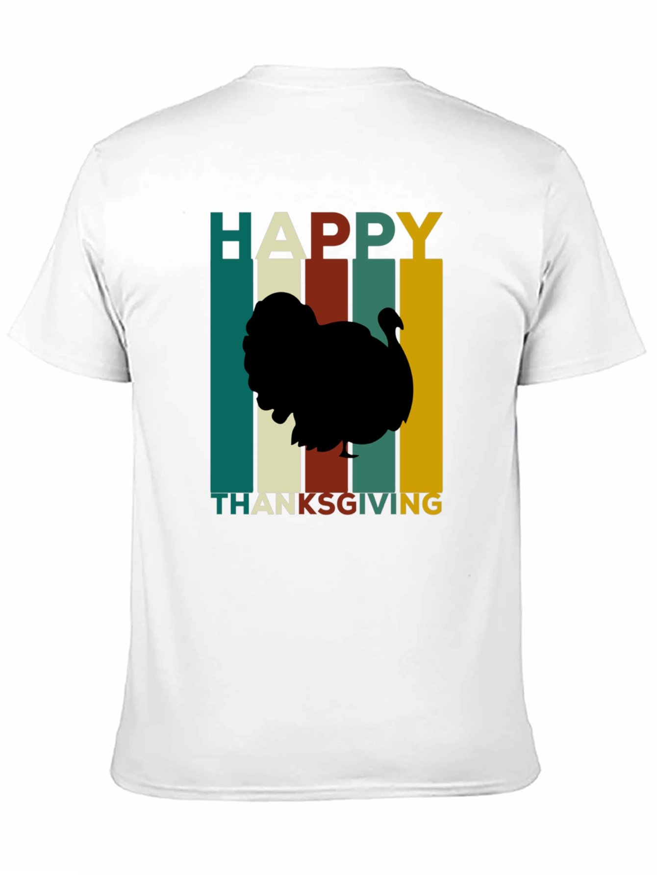 Happy Thanksgiving Turkey Silhouette T-Shirt