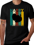Happy Thanksgiving Turkey Silhouette T-Shirt