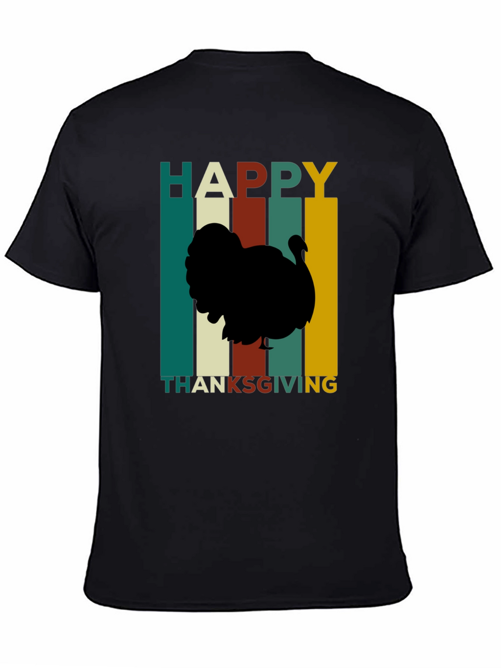 Happy Thanksgiving Turkey Silhouette T-Shirt