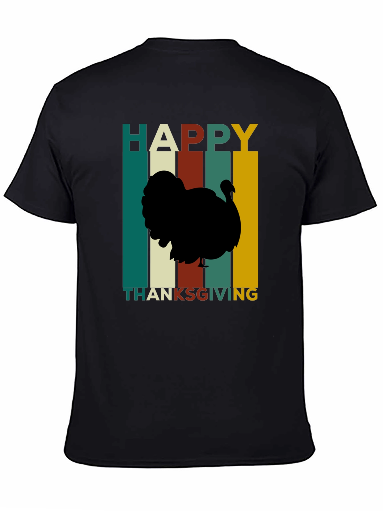 Happy Thanksgiving Turkey Silhouette T-Shirt