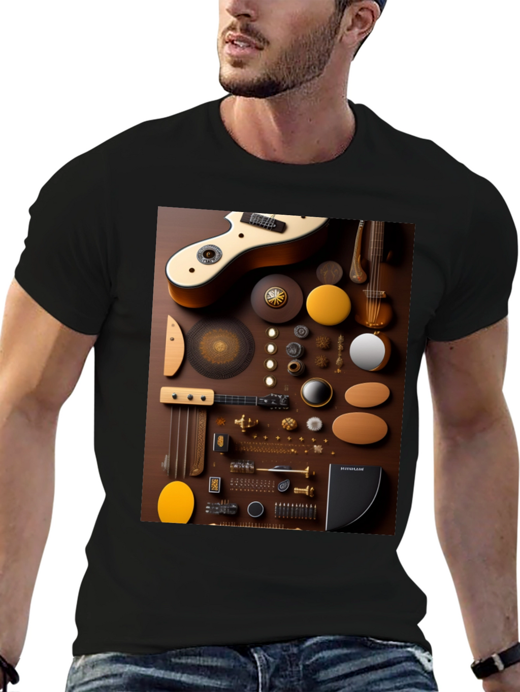 Abstract Music Instrument T-Shirt
