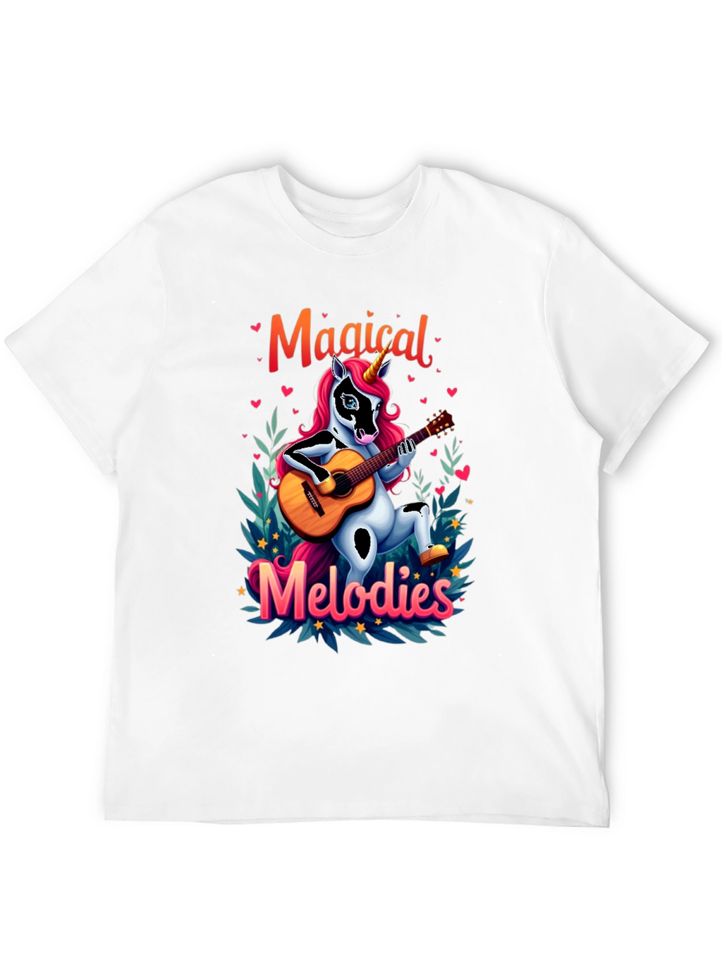 Magical Melodies Unicorn Guitarist Graphic Tee