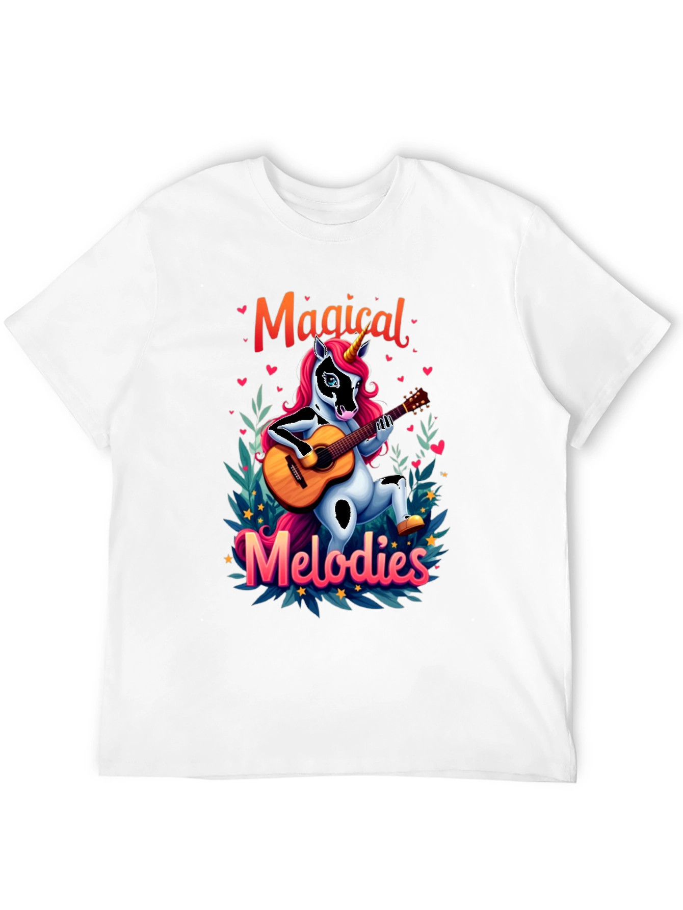 Magical Melodies Unicorn Guitarist Graphic Tee