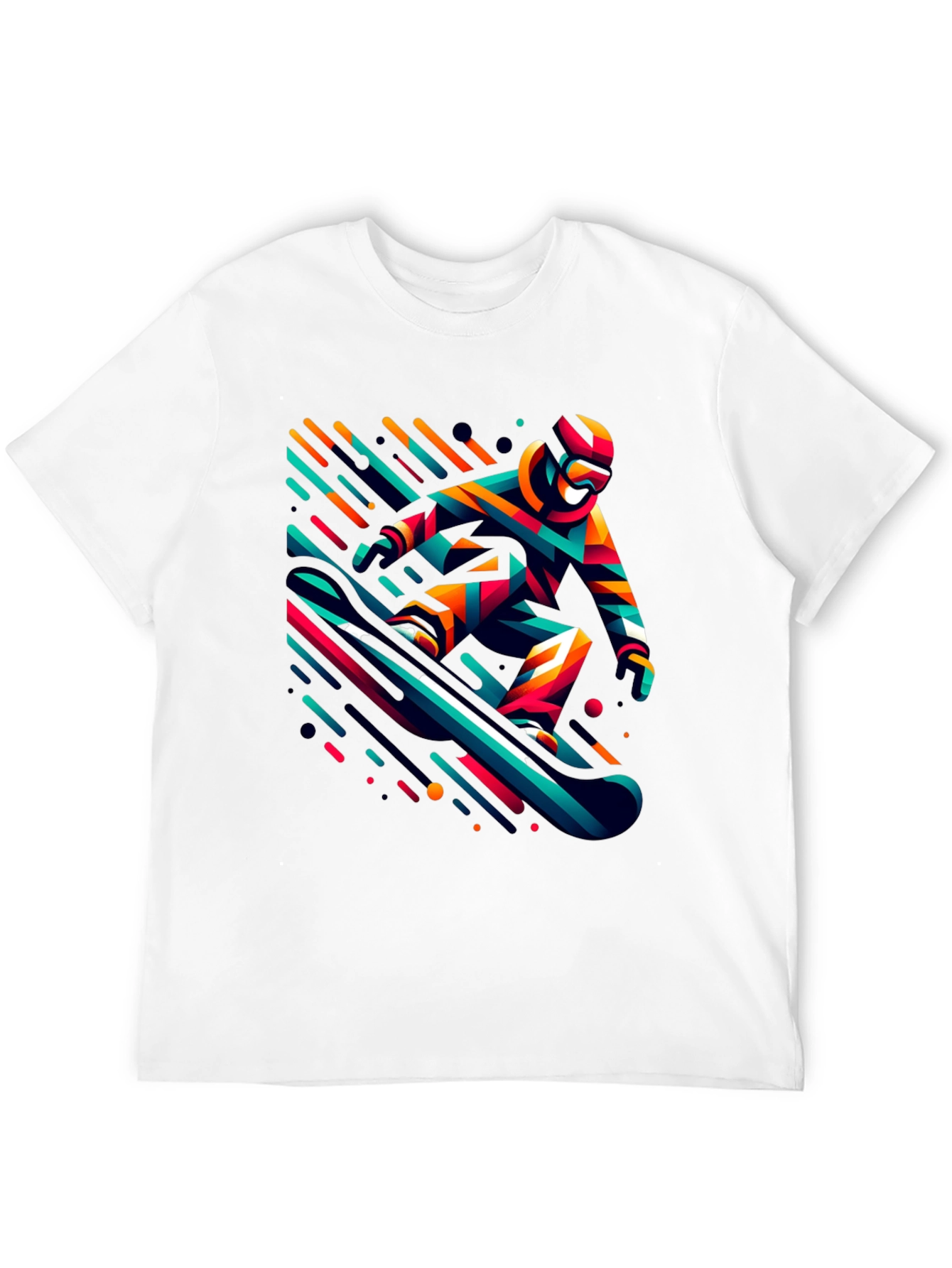 Cool Snowboarder Graphic Black T-Shirt