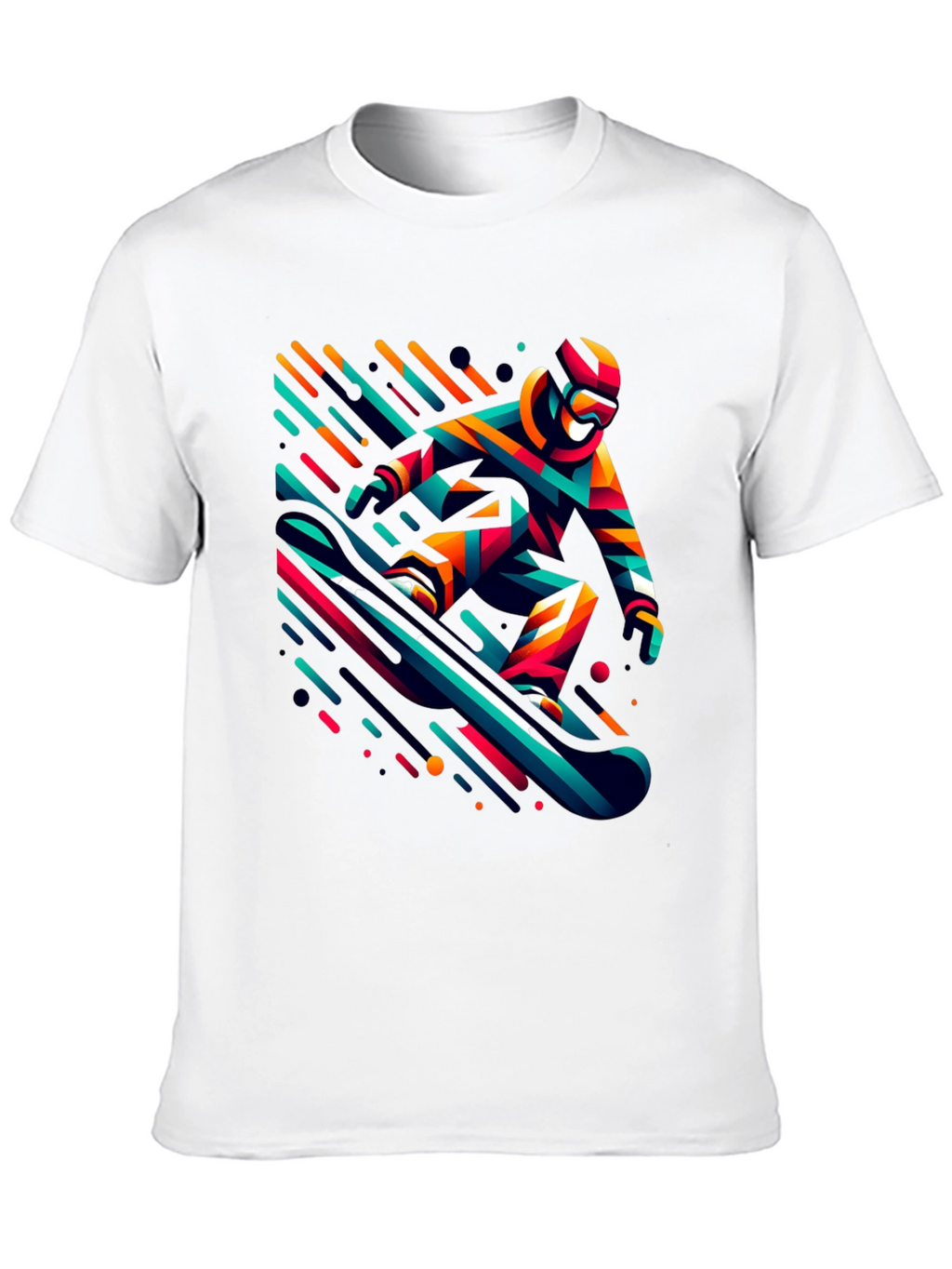 Cool Snowboarder Graphic Black T-Shirt