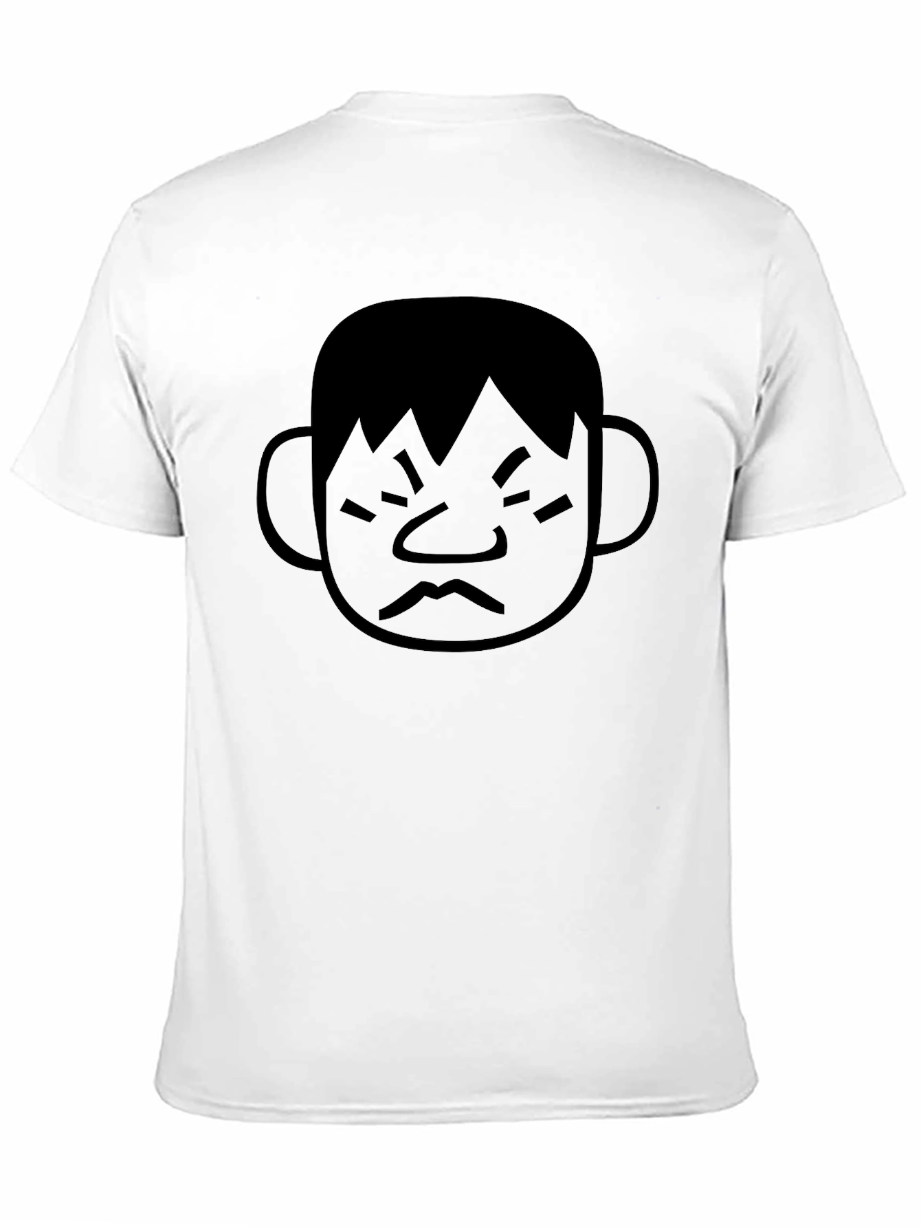 Grumpy Face Graphic Tee - Black