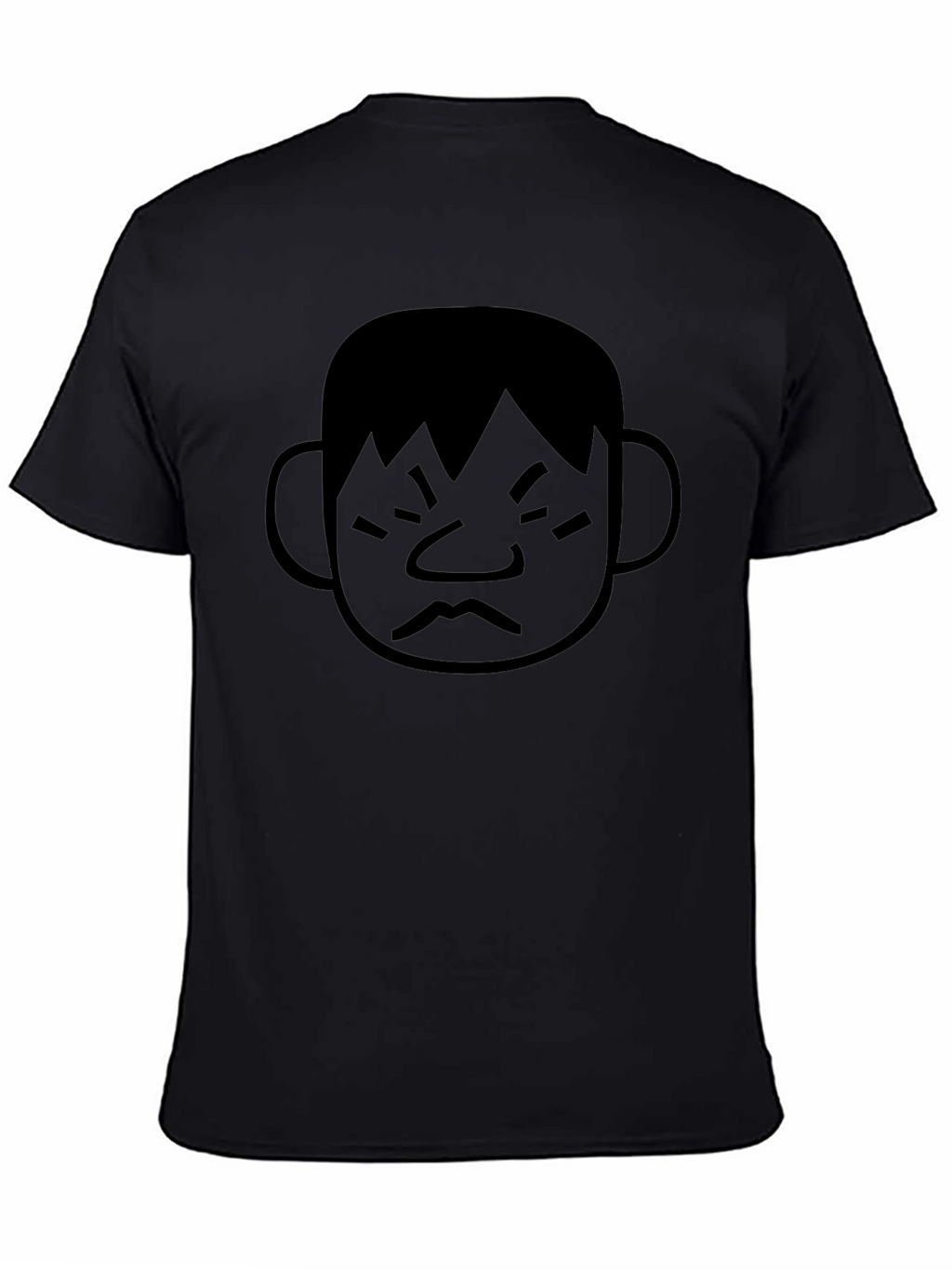Grumpy Face Graphic Tee - Black