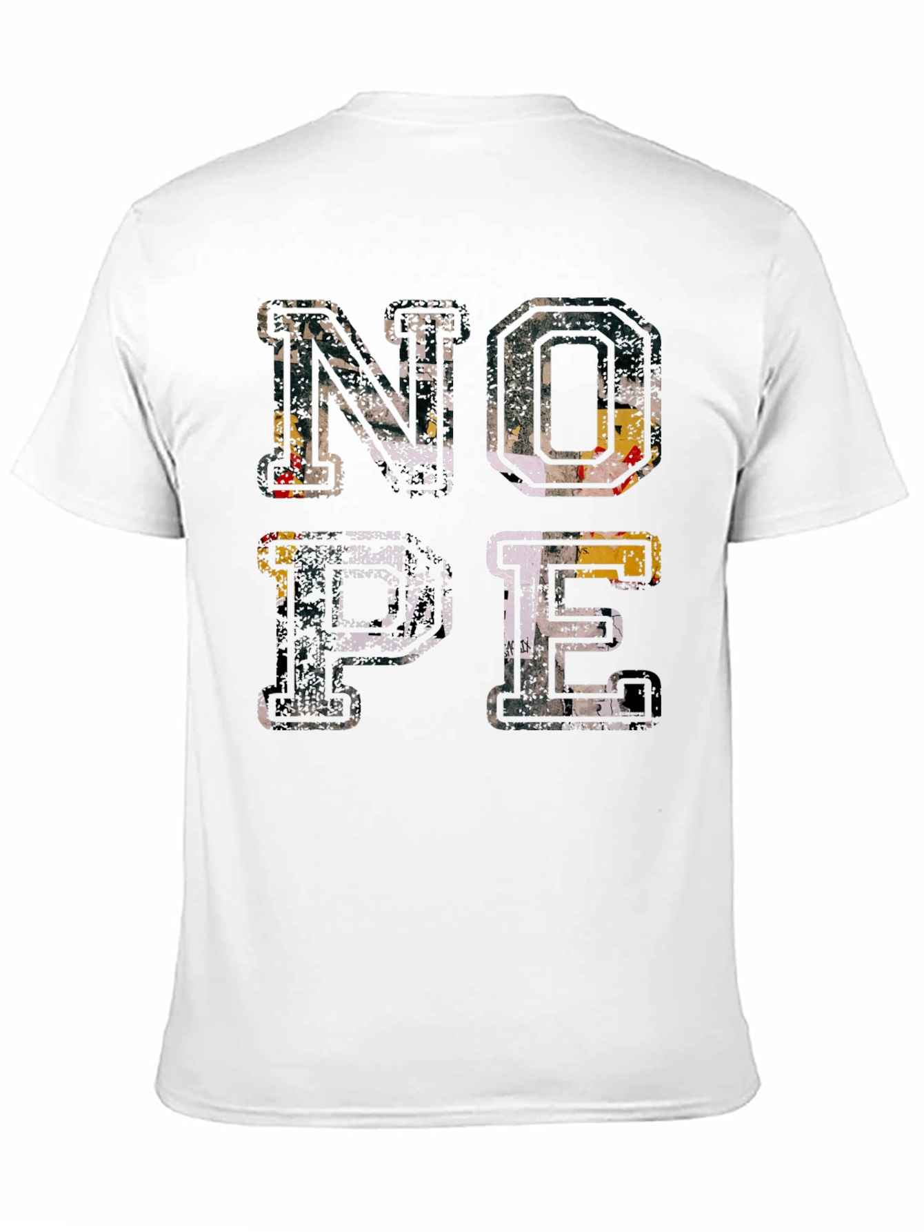 Nope Graphic T-Shirt - Distressed Print