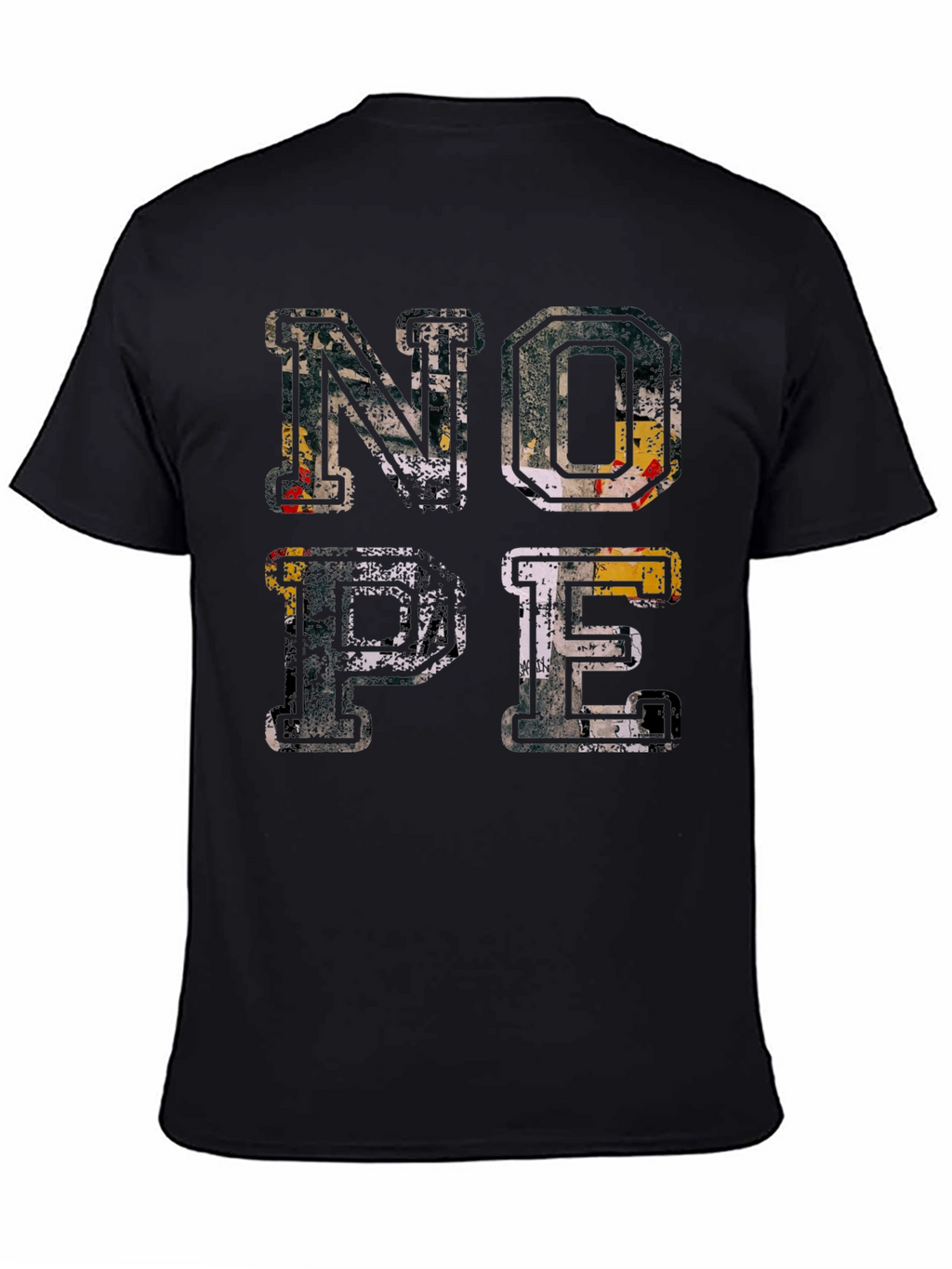 Nope Graphic T-Shirt - Distressed Print
