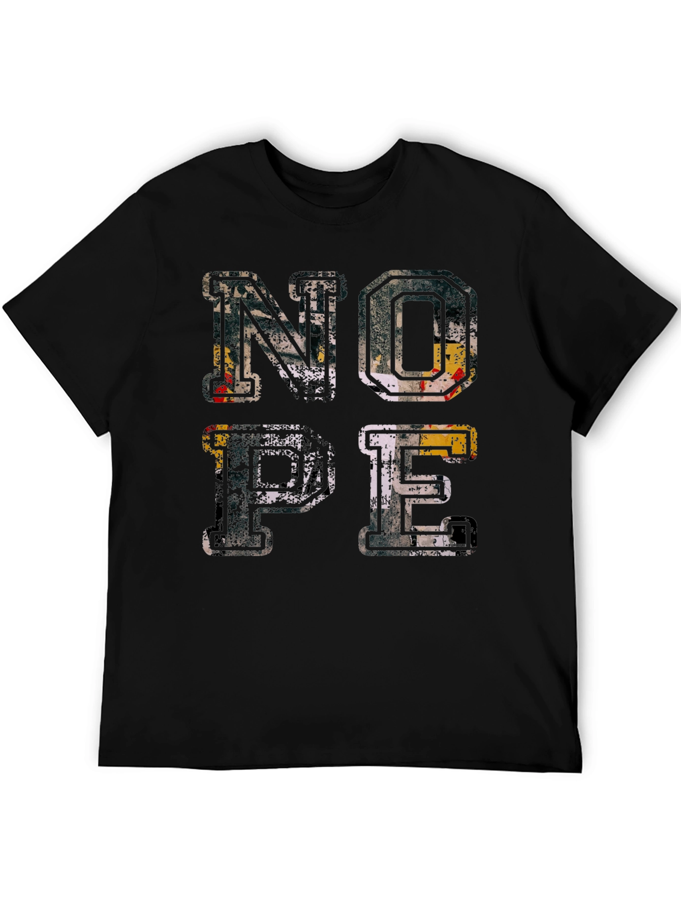Nope Graphic T-Shirt - Distressed Print