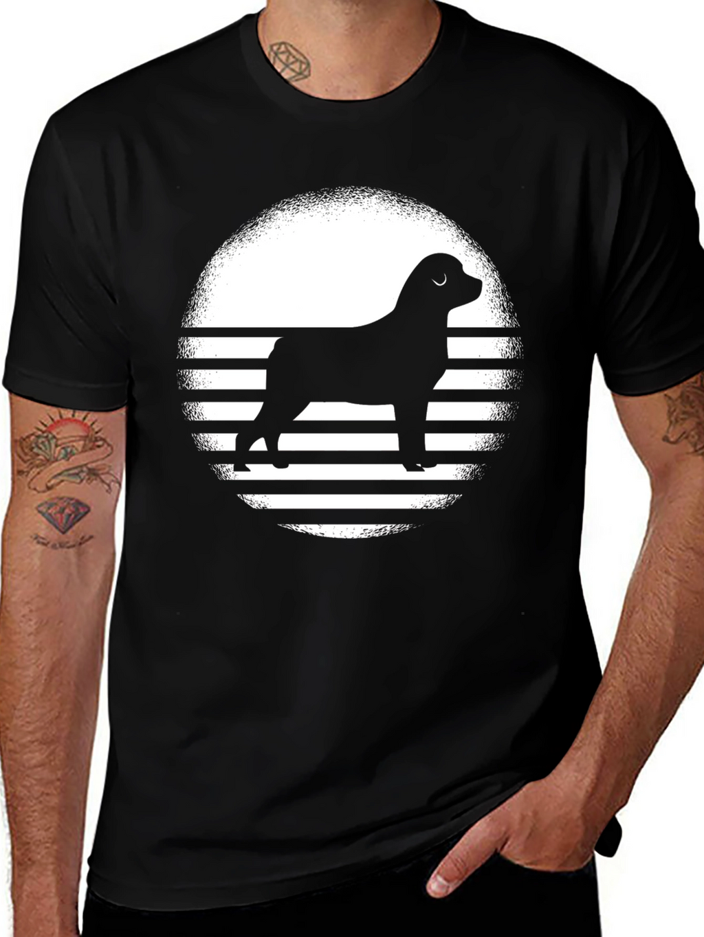 Rottweiler Sunset Graphic Tee
