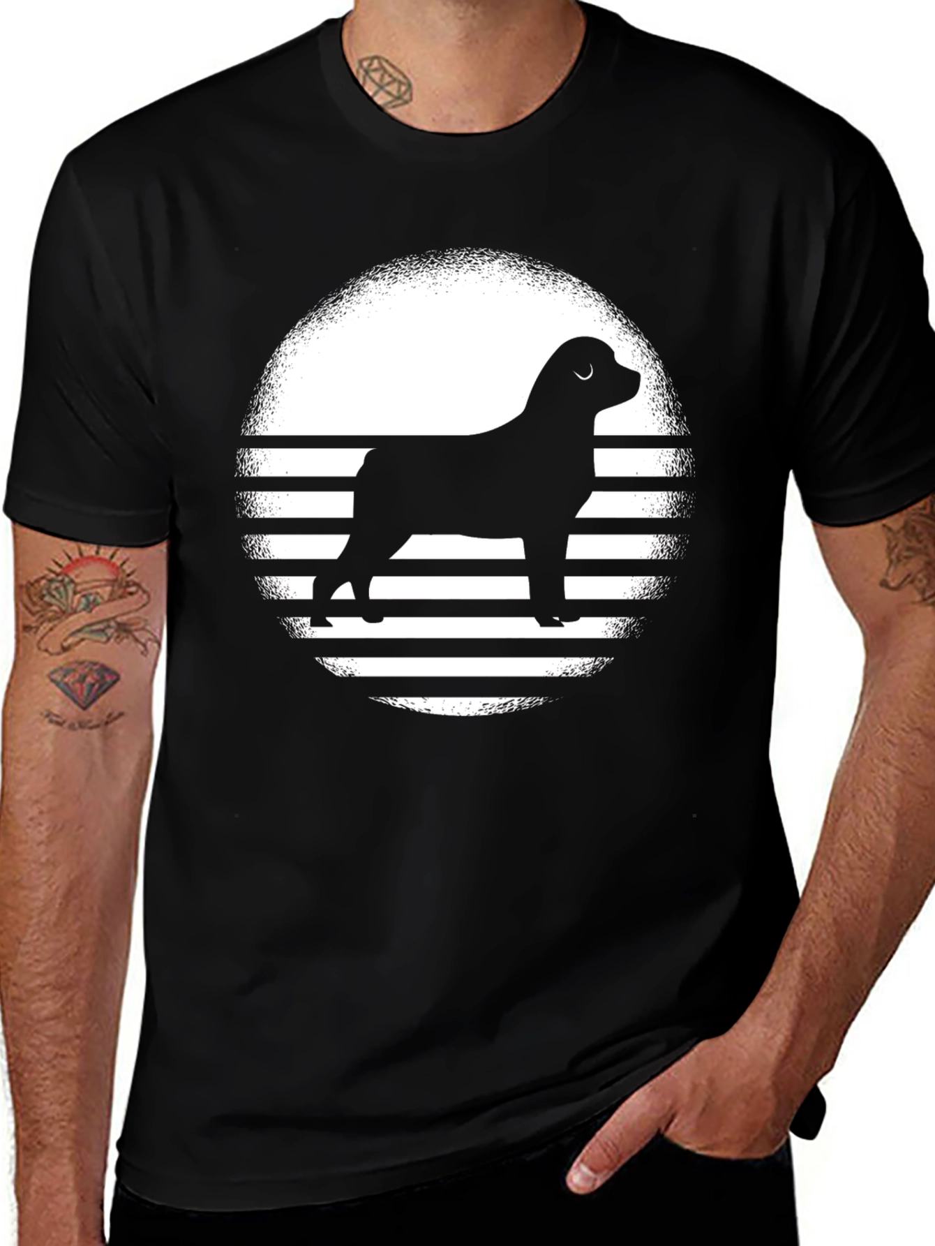 Rottweiler Sunset Graphic Tee