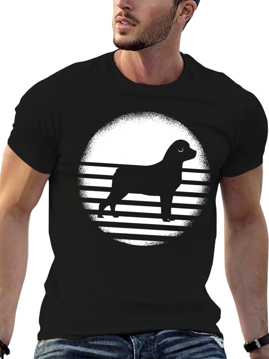 Rottweiler Sunset Graphic Tee