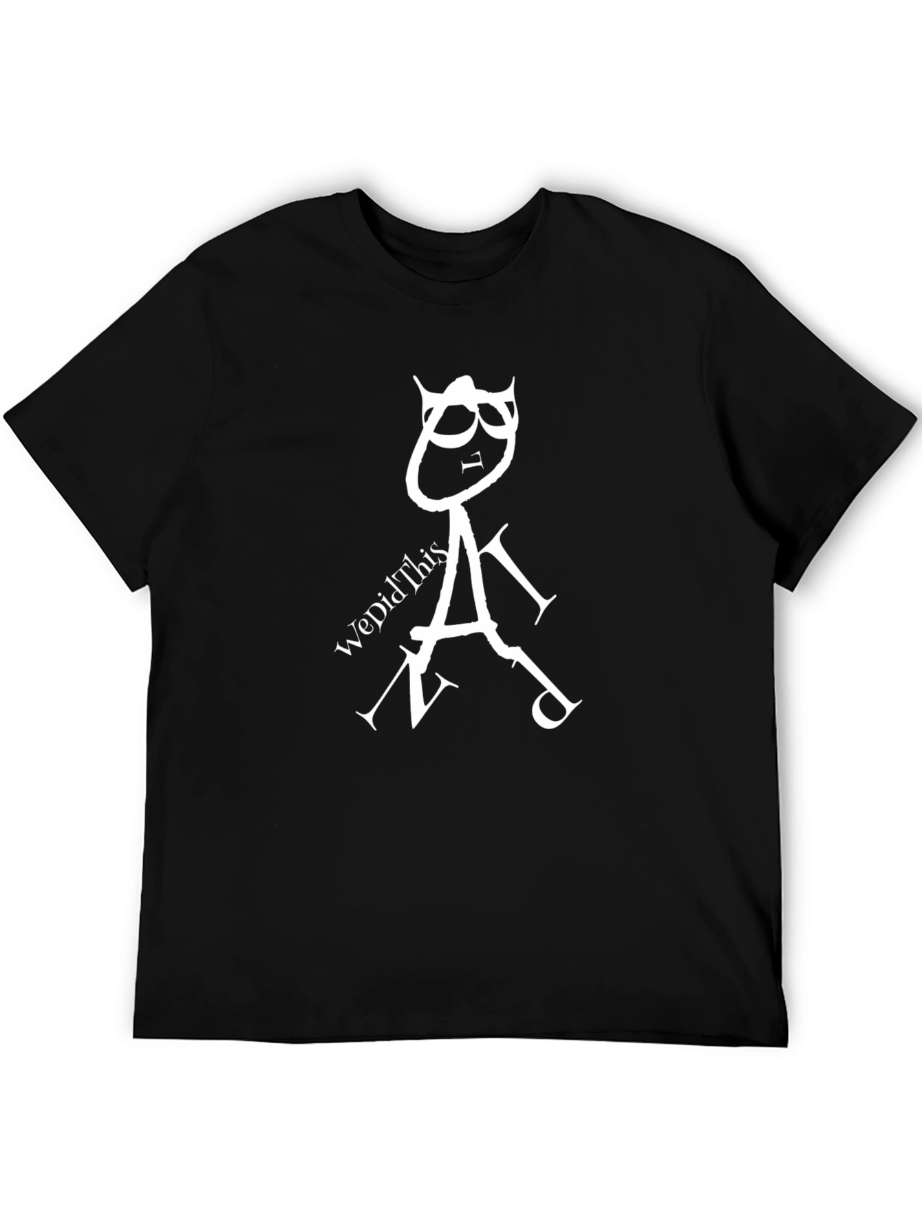 Novelty Graphic Tee - We Did This Black T-Shirt