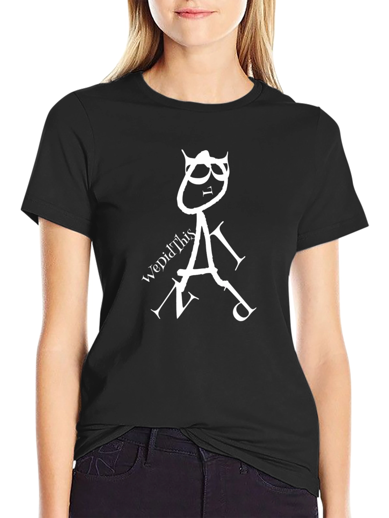 Novelty Graphic Tee - We Did This Black T-Shirt