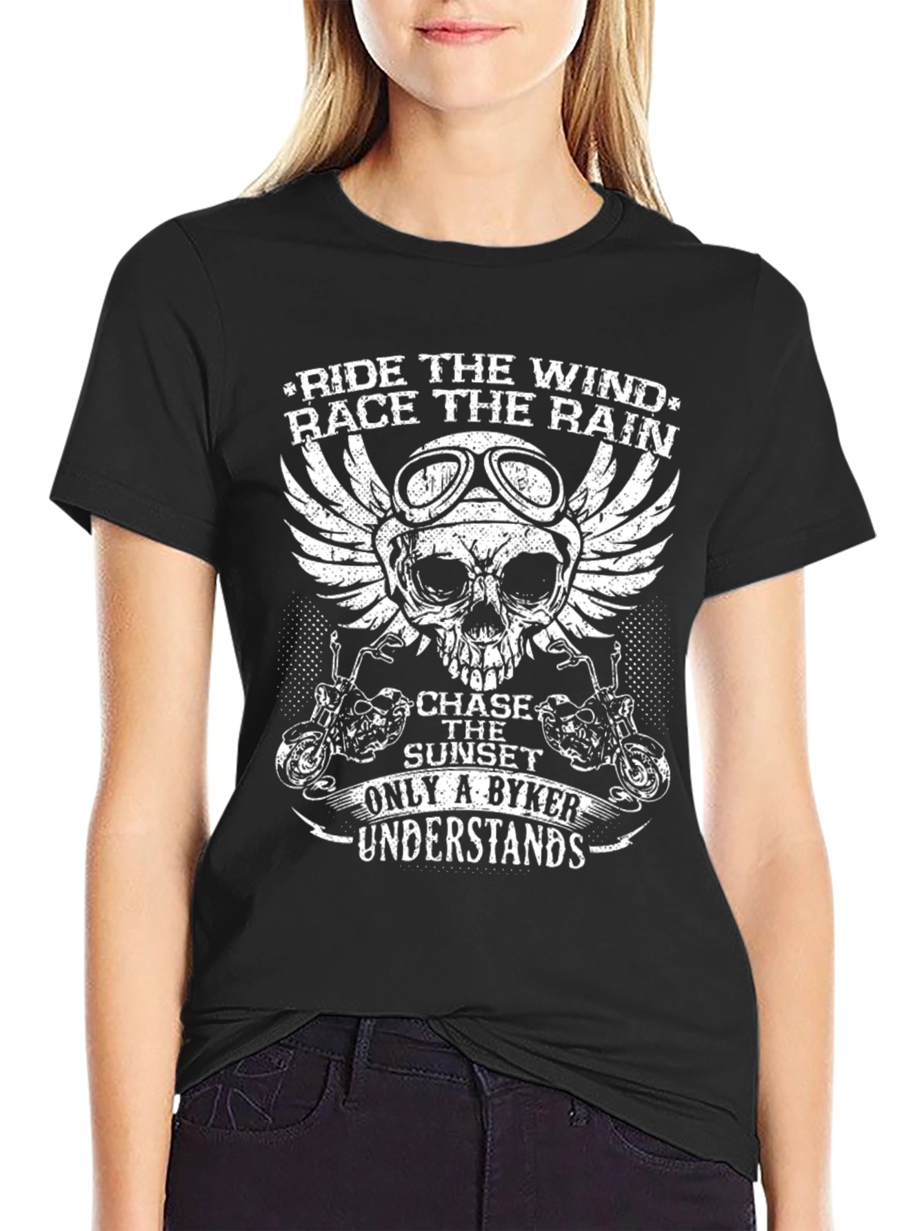 Ride the Wind Biker Graphic T-Shirt