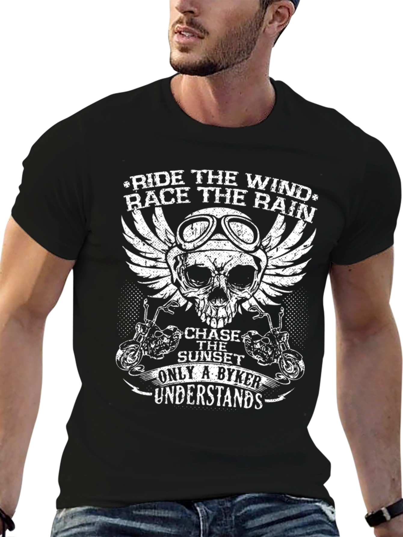 Ride the Wind Biker Graphic T-Shirt