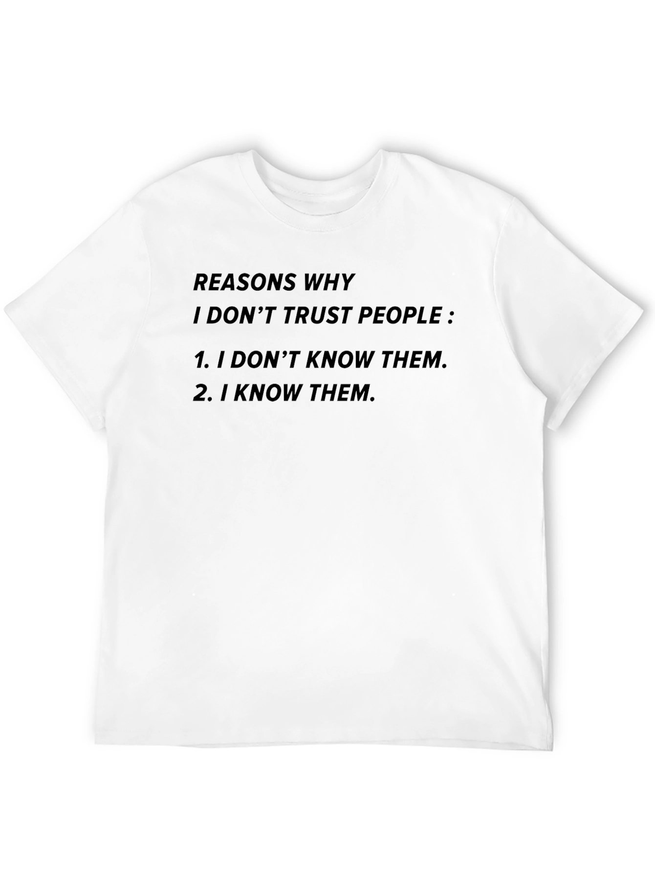 Reasons Why Funny Sarcastic Graphic Tee - Black