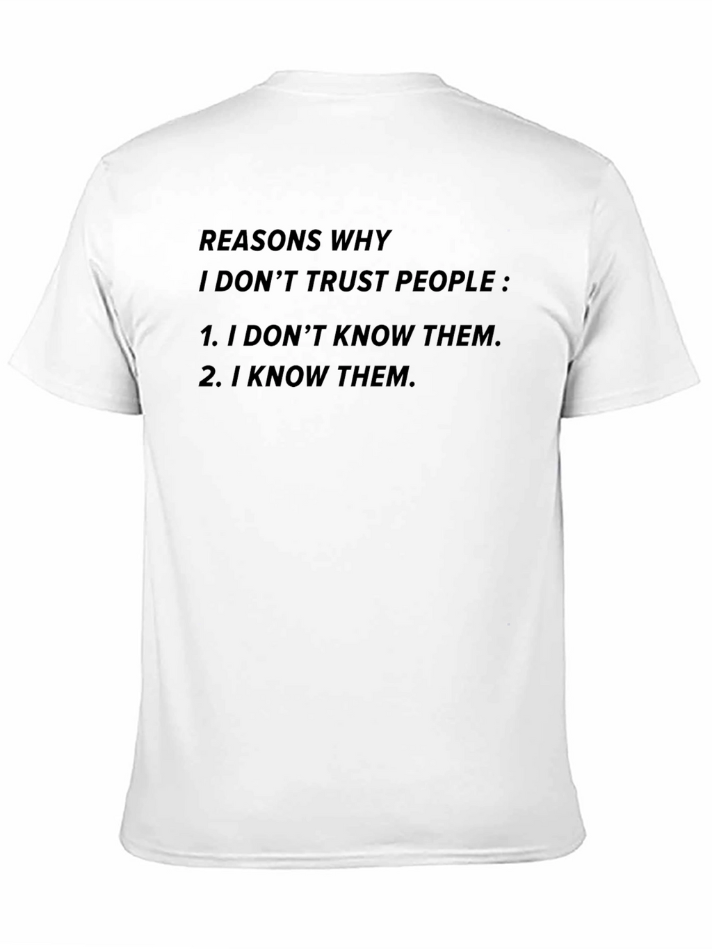Reasons Why Funny Sarcastic Graphic Tee - Black