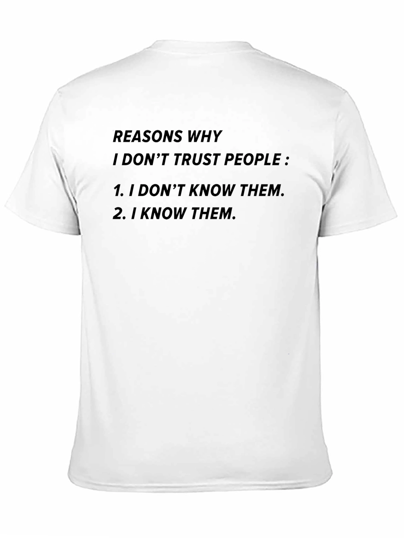 Reasons Why Funny Sarcastic Graphic Tee - Black