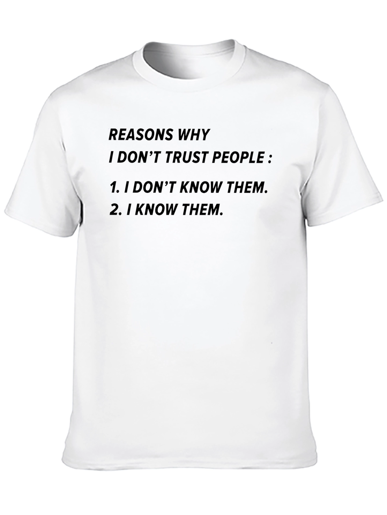 Reasons Why Funny Sarcastic Graphic Tee - Black