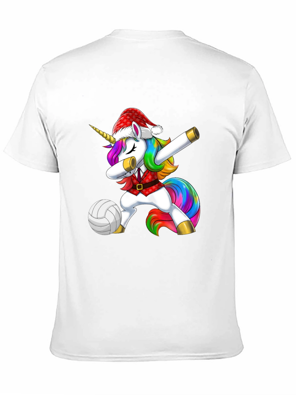 Dabbing Unicorn Volleyball Christmas T-Shirt
