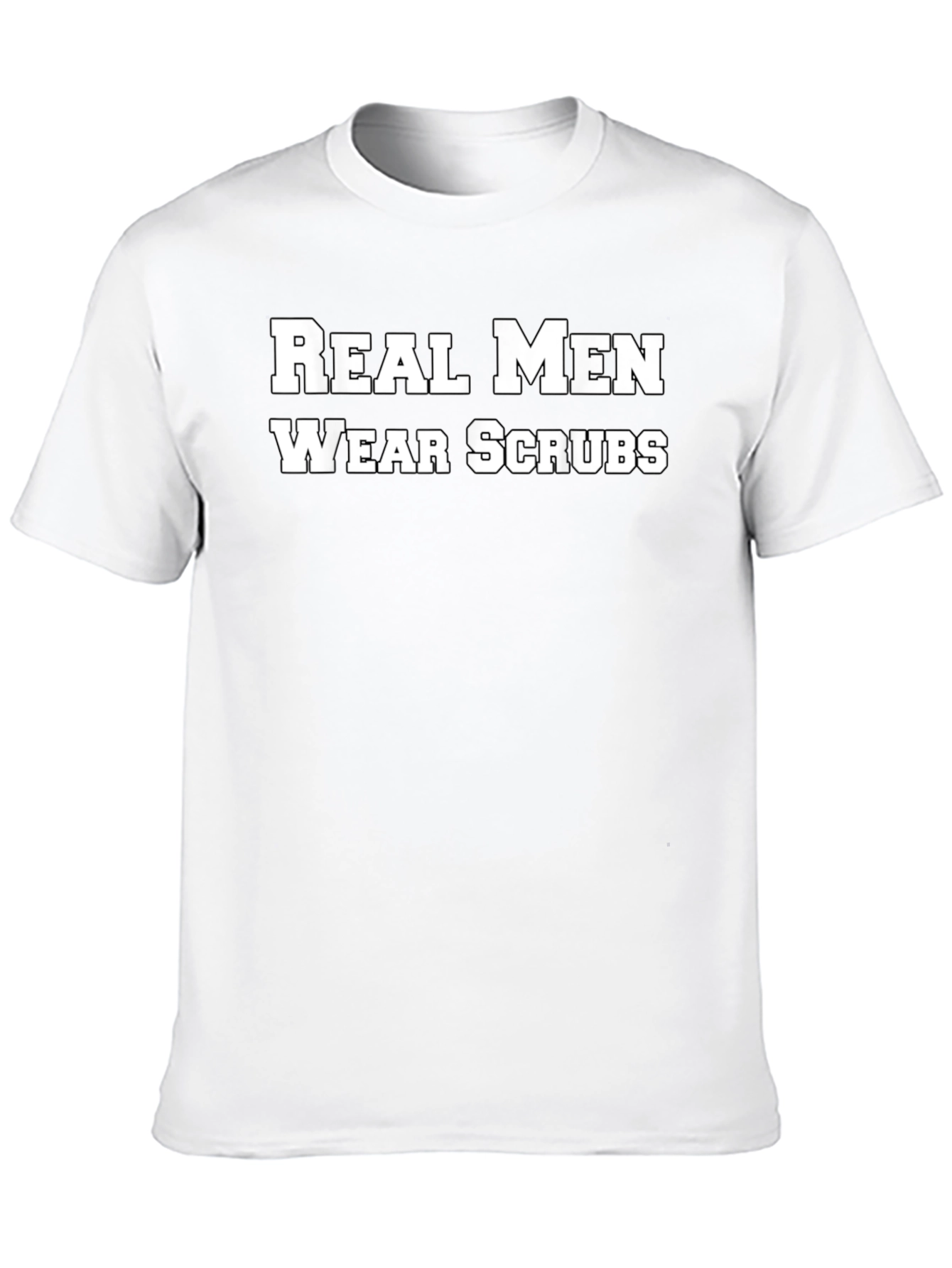 Real Men Wear Scrubs Black T-Shirt