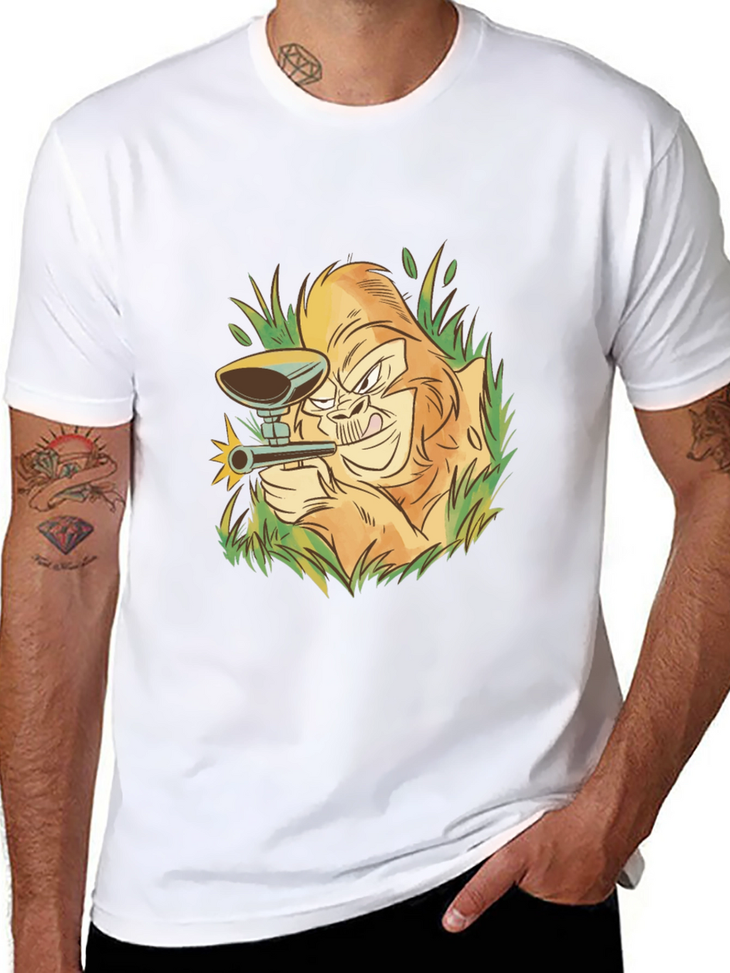 Gorilla Paintball T-Shirt - Black Cotton Tee