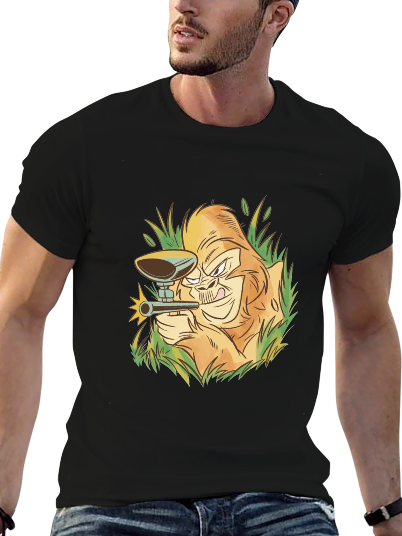 Gorilla Paintball T-Shirt - Black Cotton Tee