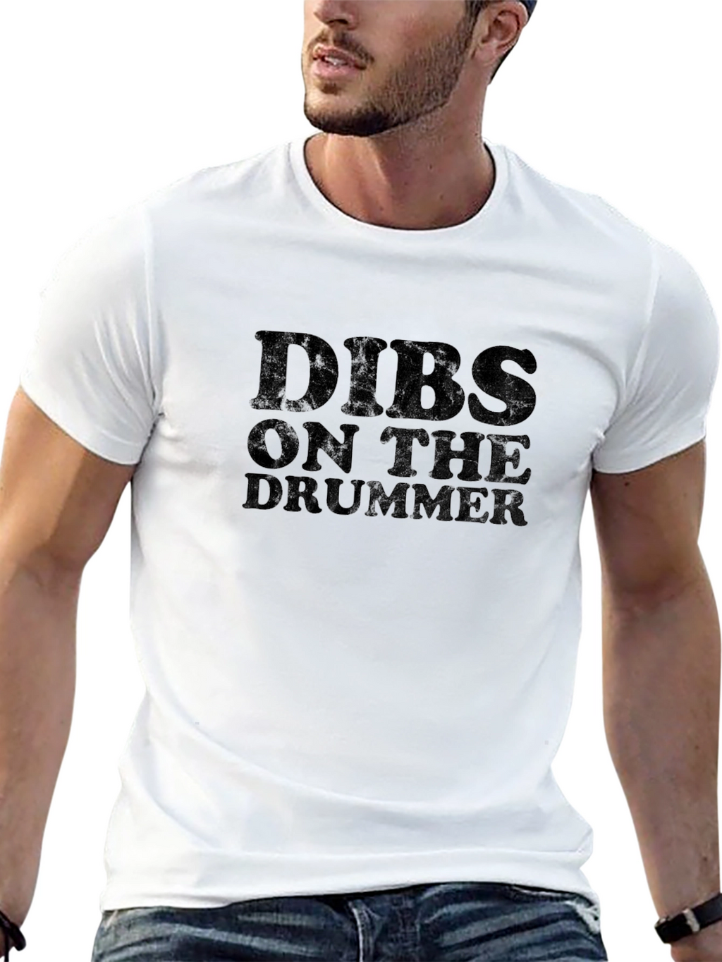 Dibs On The Drummer Black T-Shirt