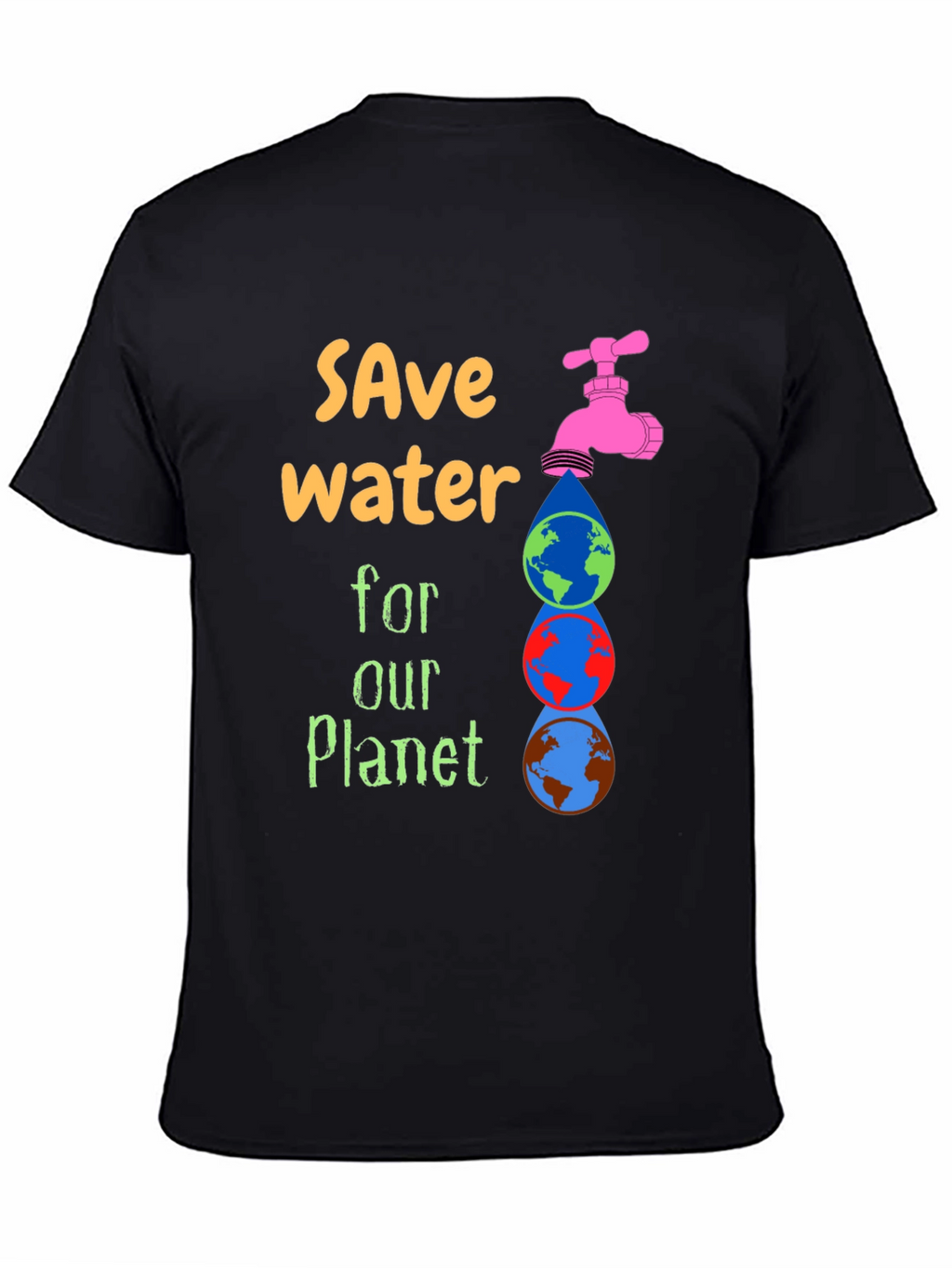 Save Water Graphic Tee - Planet Conservation T-Shirt