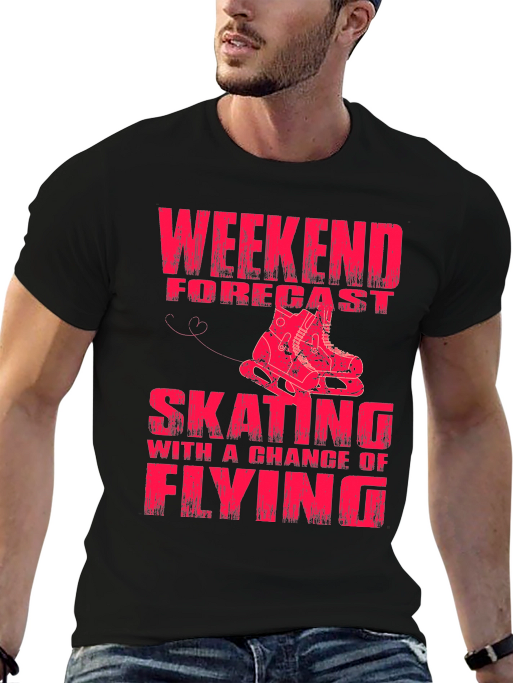Skating Weekend Forecast Graphic Tee
