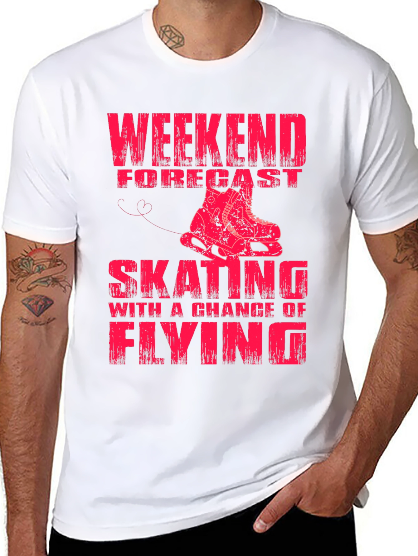 Skating Weekend Forecast Graphic Tee