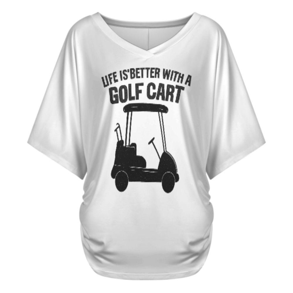Life is Better With a Golf Cart – Fun Golf Lover Graphic T-Shirt(z1084)