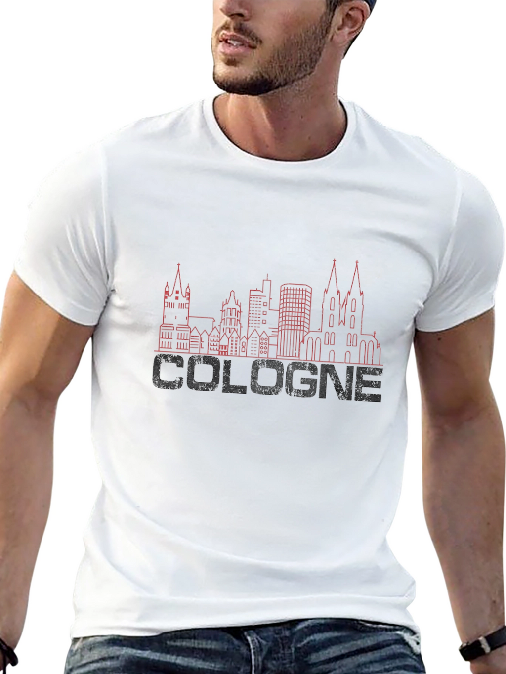 Cologne Skyline Graphic Tee - Black