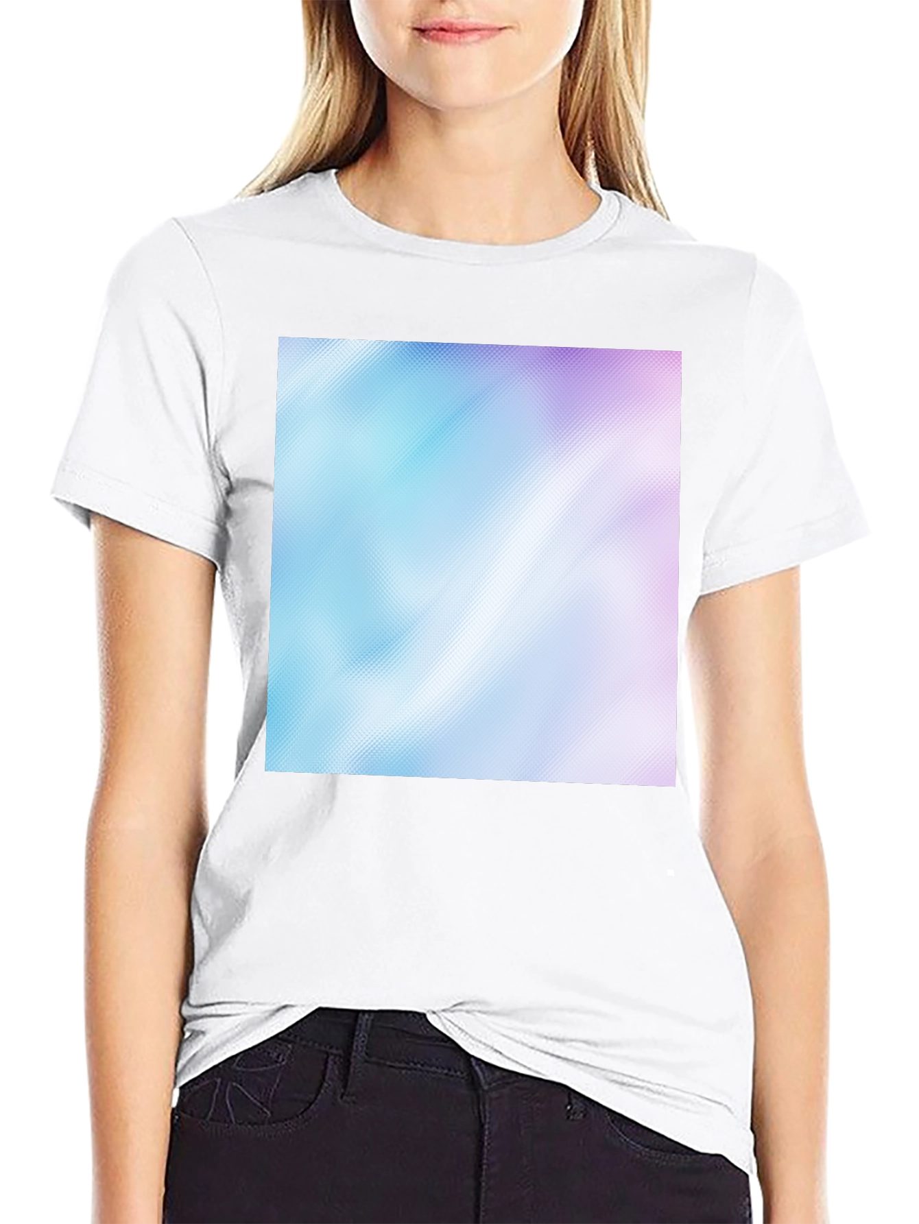 Abstract Gradient Graphic Tee - Modern Casual Style
