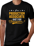 Production Associate Superpower Black Graphic T-Shirt
