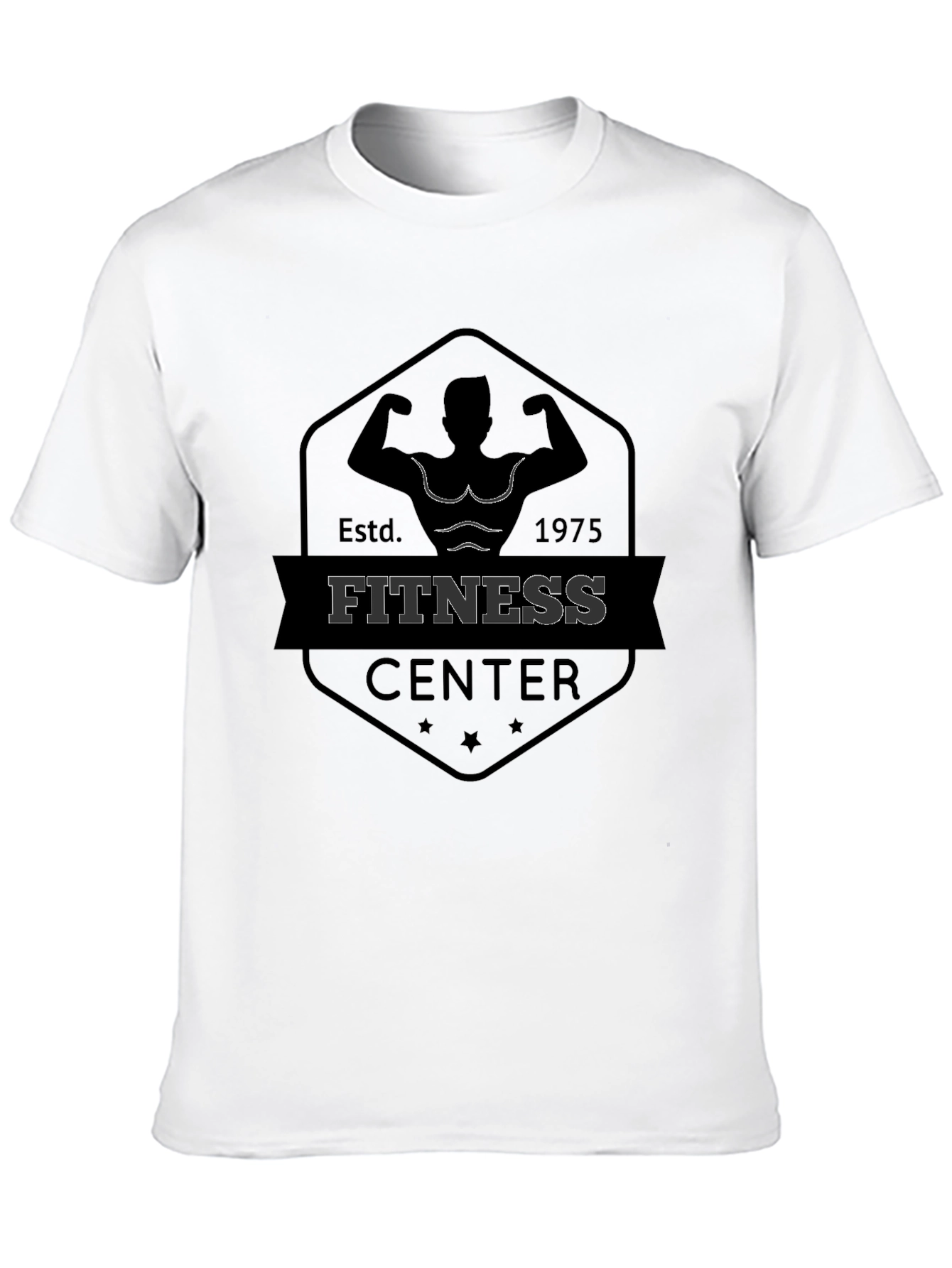 Mens Fitness Center Black Graphic Tee