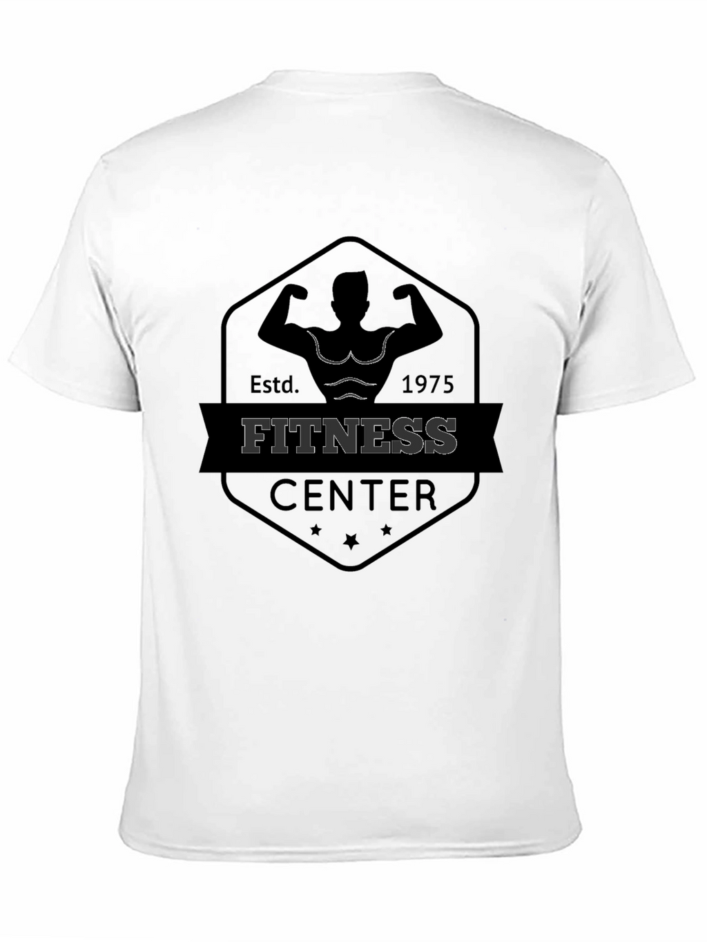 Mens Fitness Center Black Graphic Tee