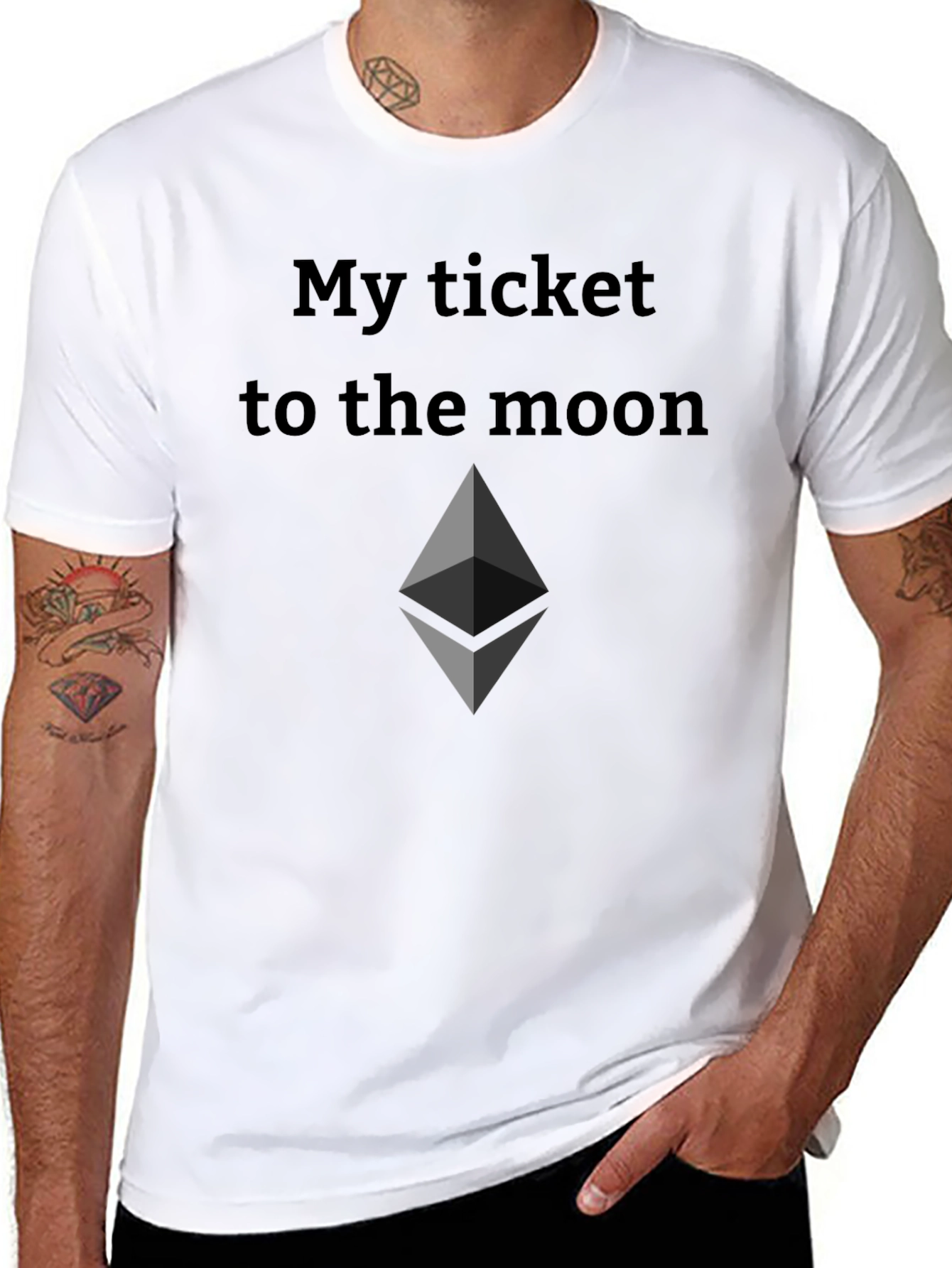 Ethereum Crypto T-Shirt - My Ticket to the Moon!