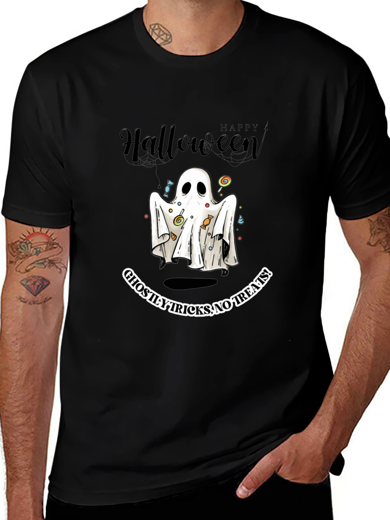 Happy Halloween Ghostly Tricks T-Shirt