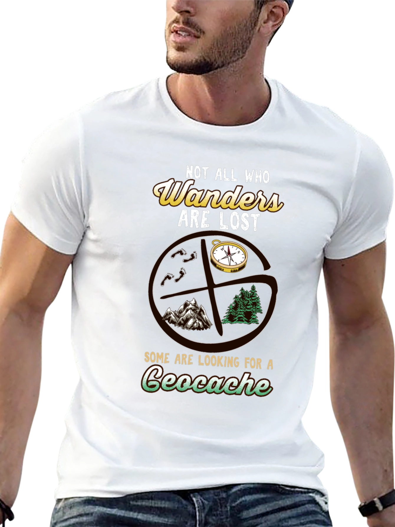 Geocache T-Shirt - Not All Who Wander