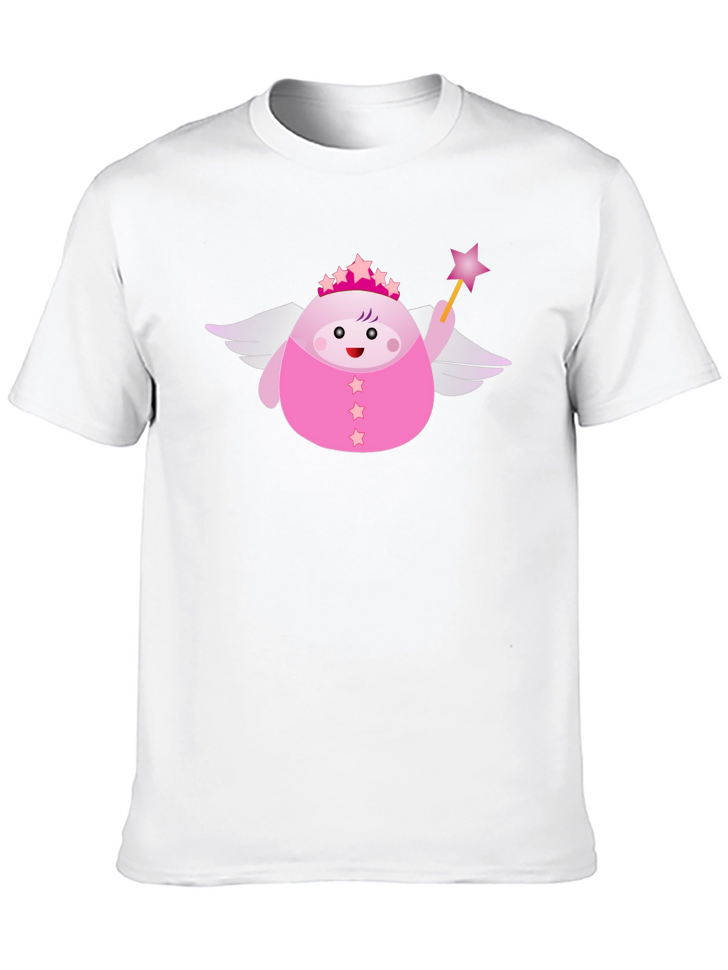 Cute Pink Fairy Cartoon Graphic T-Shirt