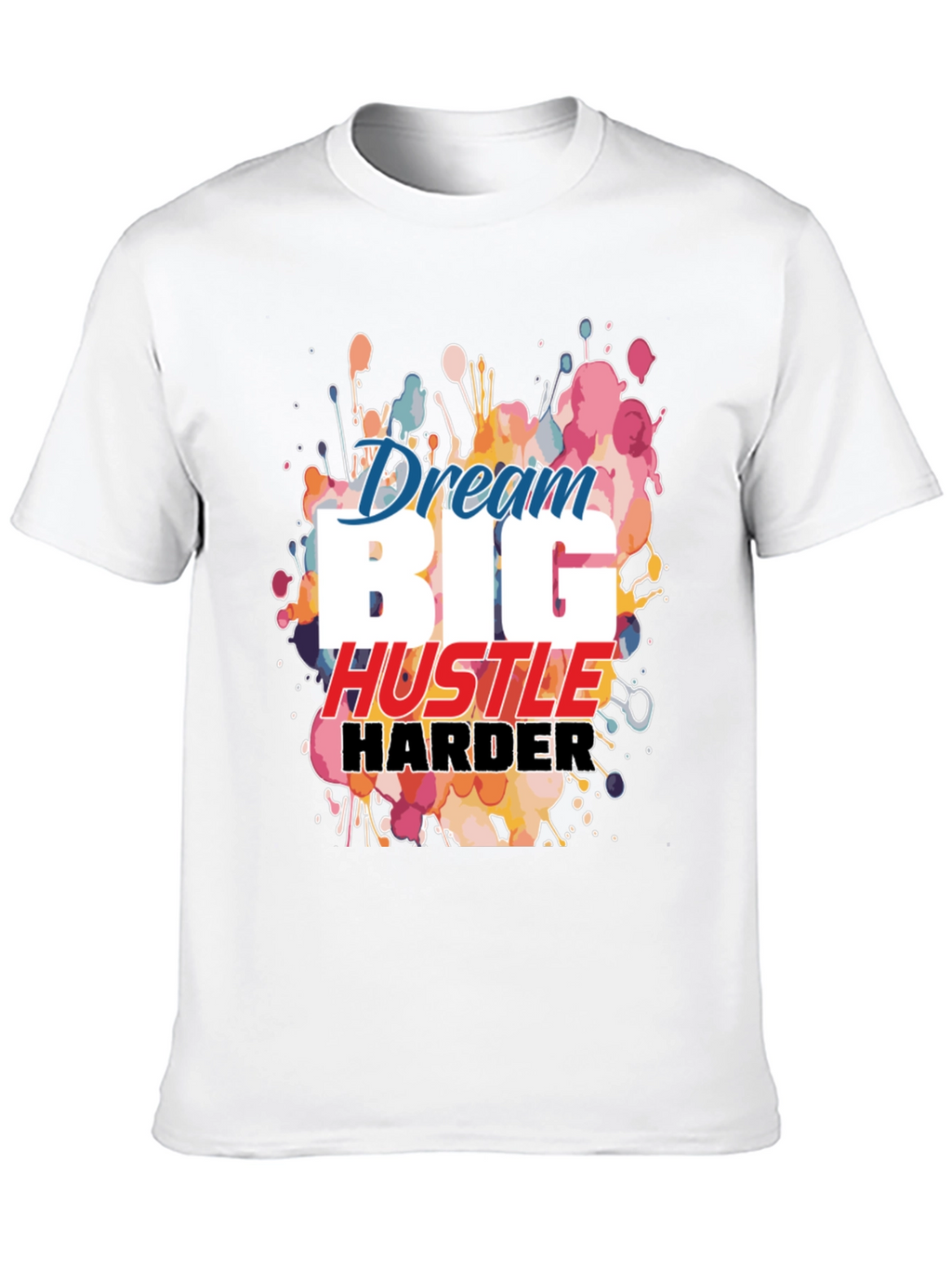 Dream Big Hustle Harder Black Graphic Tee